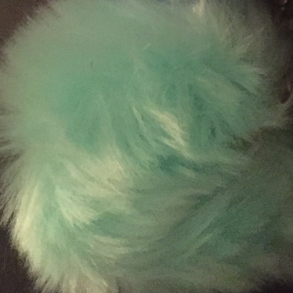 Pom Pom Gold Plated Keychain Lobster Clasp.